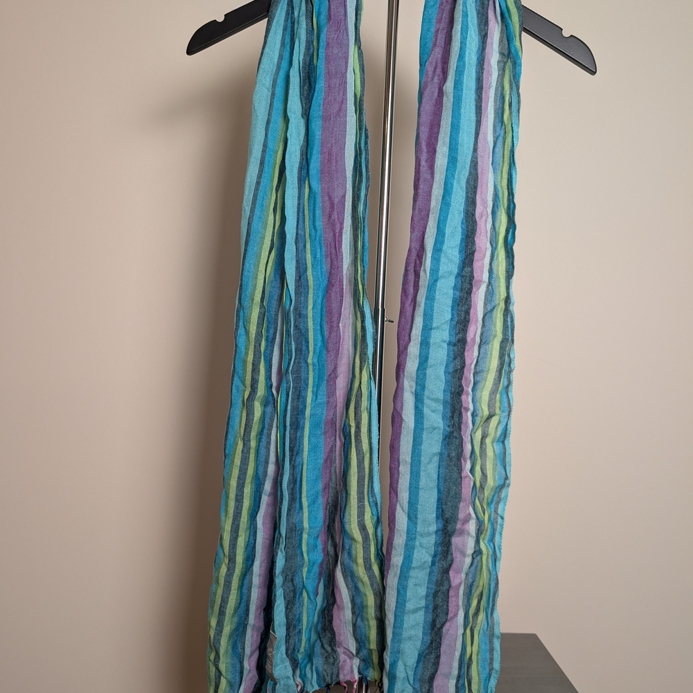 dELiA*s Colorful Striped Woven Scarf